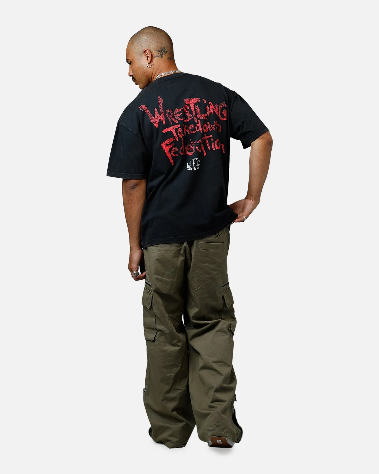 73 Studio WTF Heavyweight T-Shirt Black Acidwash