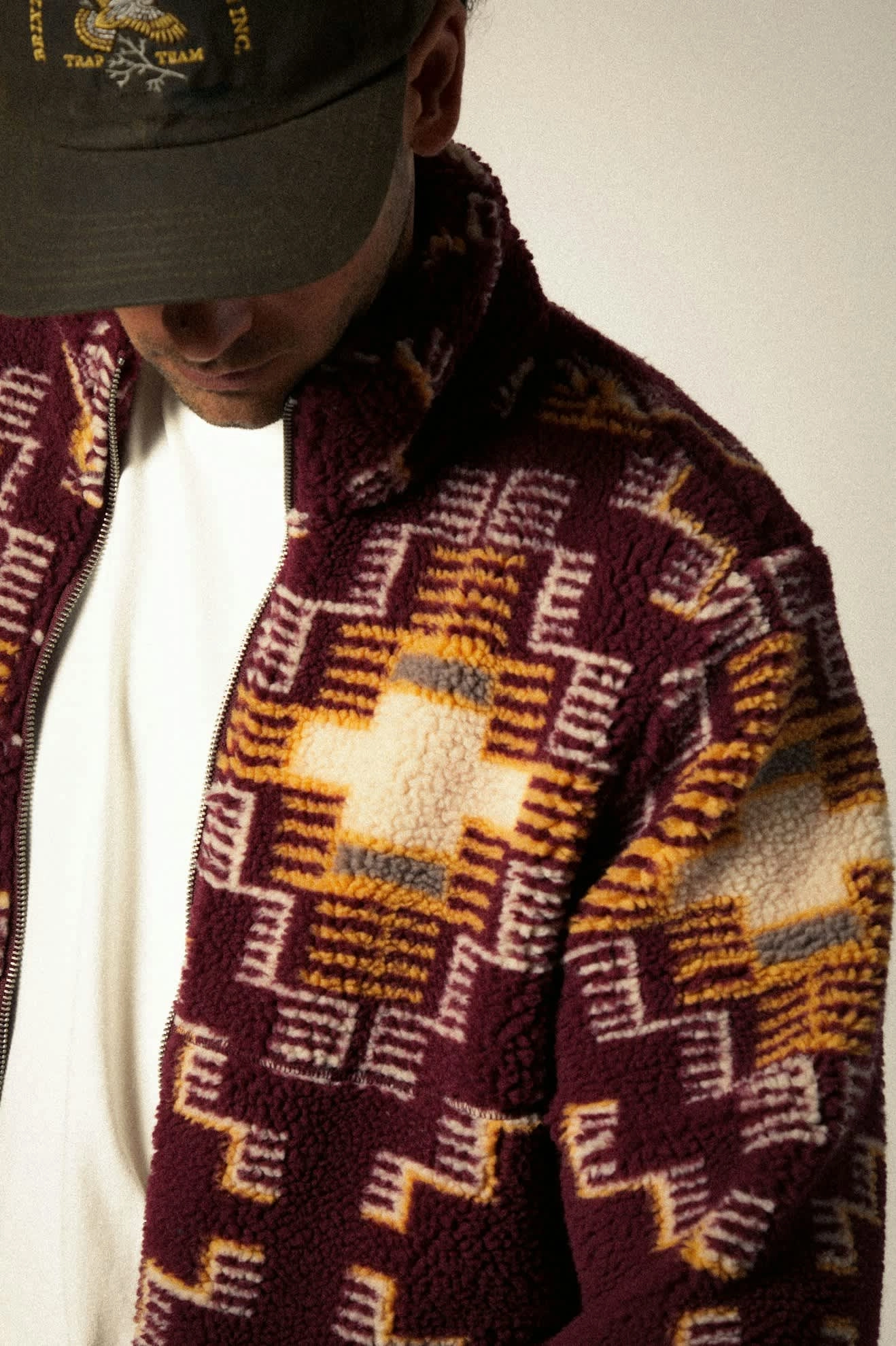 Arctic L/S Fleece Mock Neck Jacket - Light Cabernet