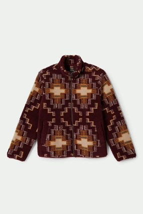 Arctic L/S Fleece Mock Neck Jacket - Light Cabernet