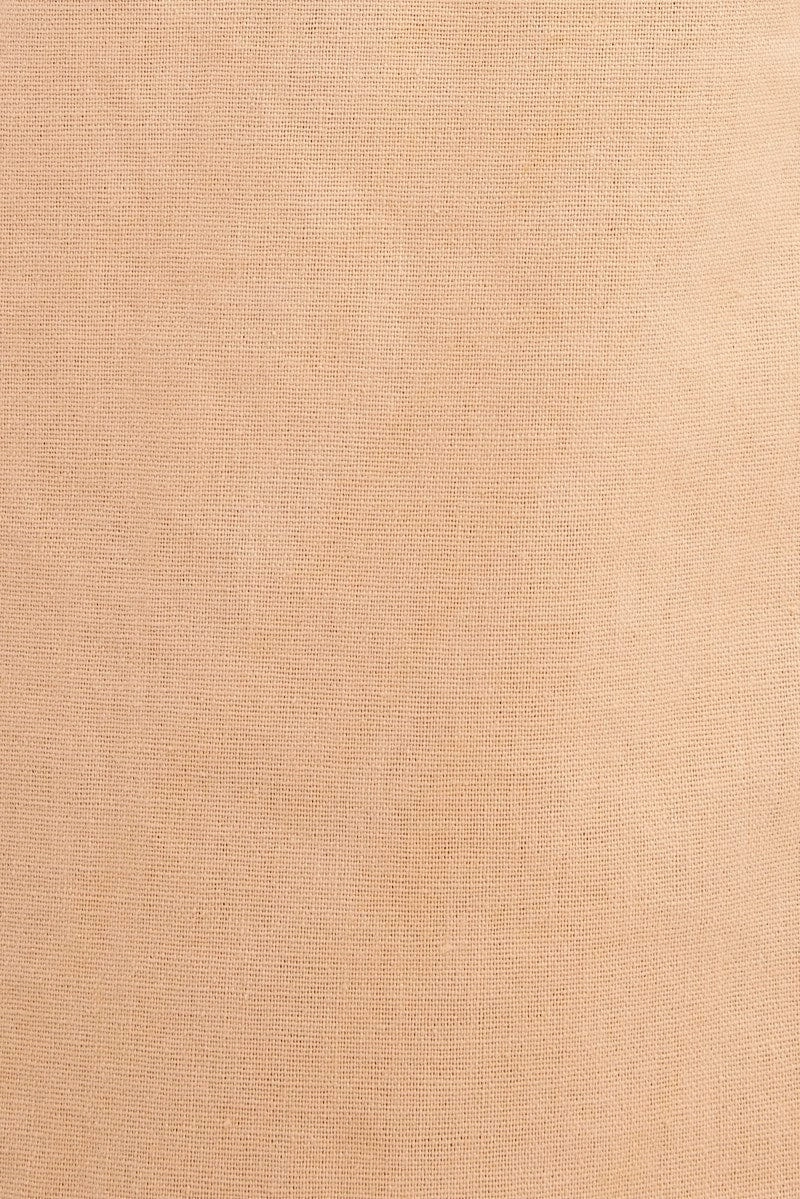 Beige Swing Dress Sleeveless