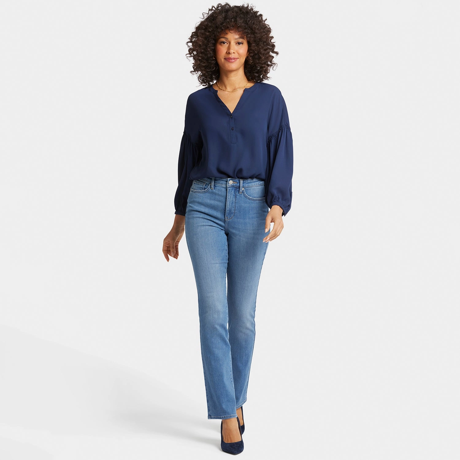 Billie Mini Bootcut Jeans In Petite - Water Canyon