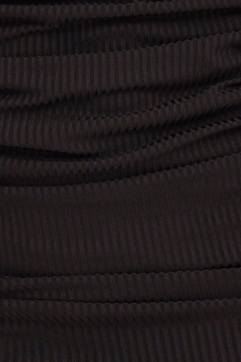 Black Bodycon Dress One Shoulder Mini