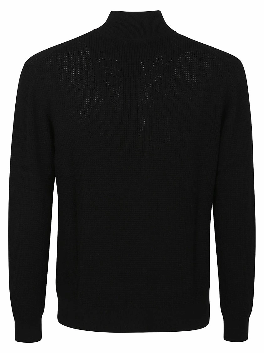 Black Ribbed Cardigan