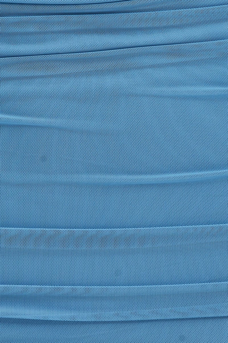 Blue Long Sleeve Bodycon Mini Dress