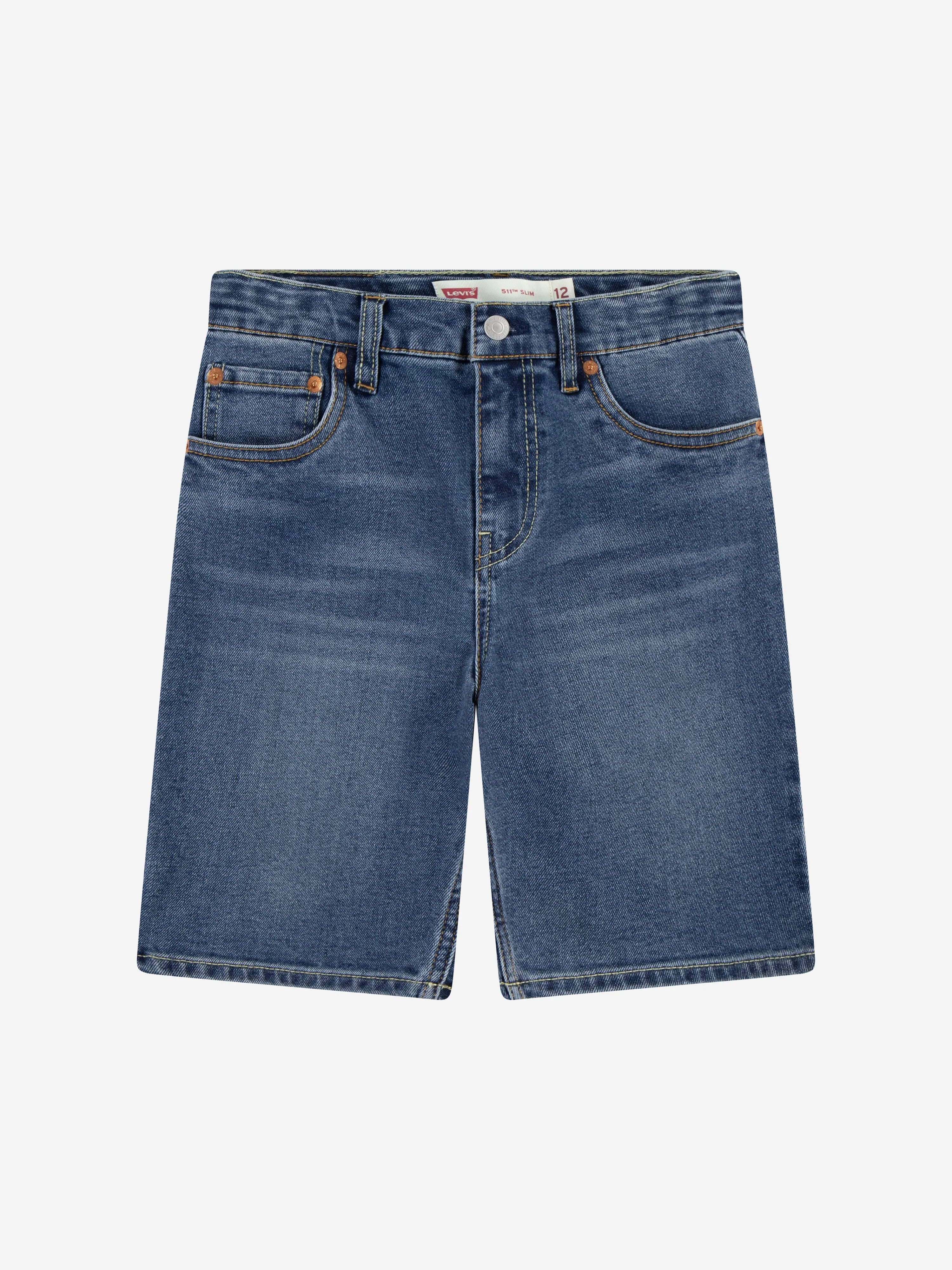 Boys New 511 Slim Fit Denim Shorts in Blue