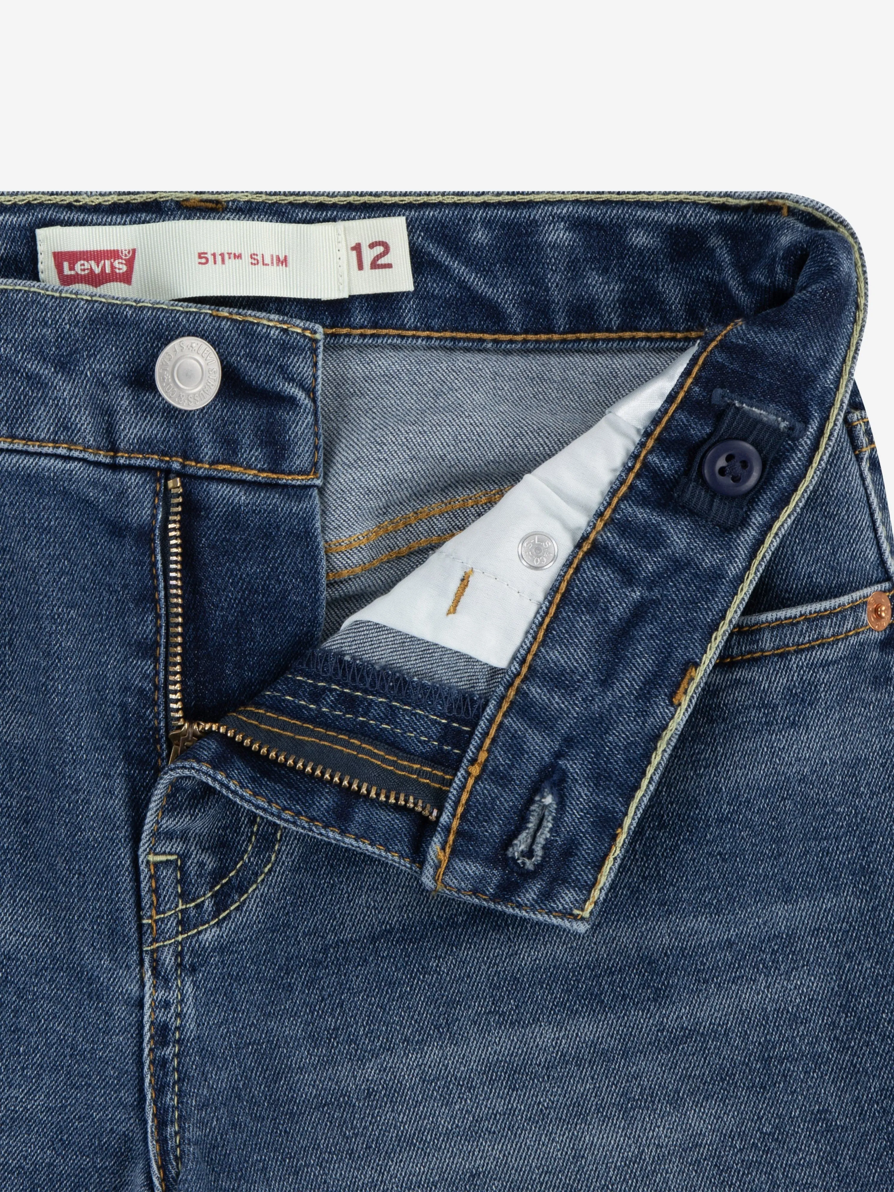 Boys New 511 Slim Fit Denim Shorts in Blue