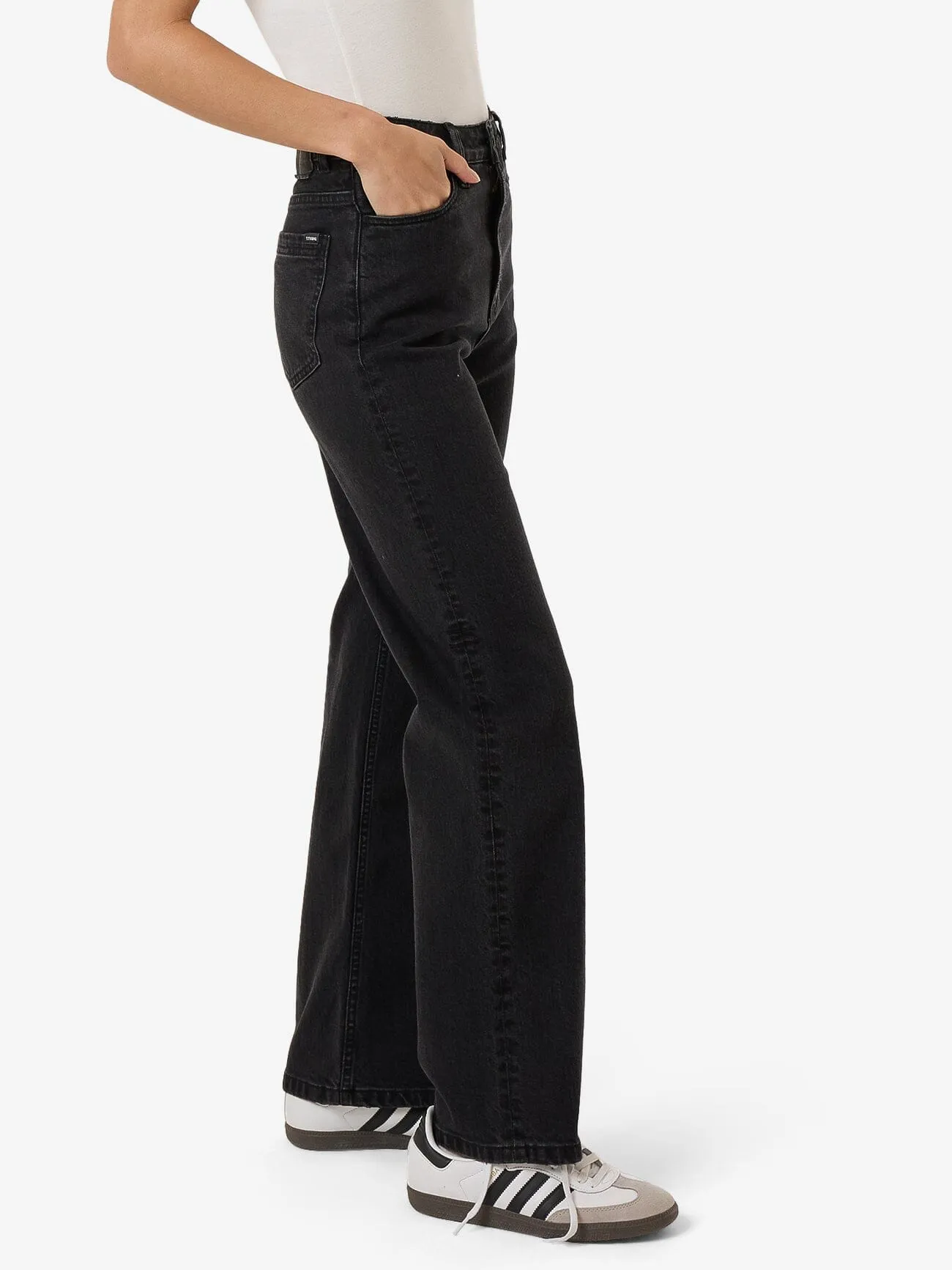 Cherry High Rise Stretch Jean - Aged Black