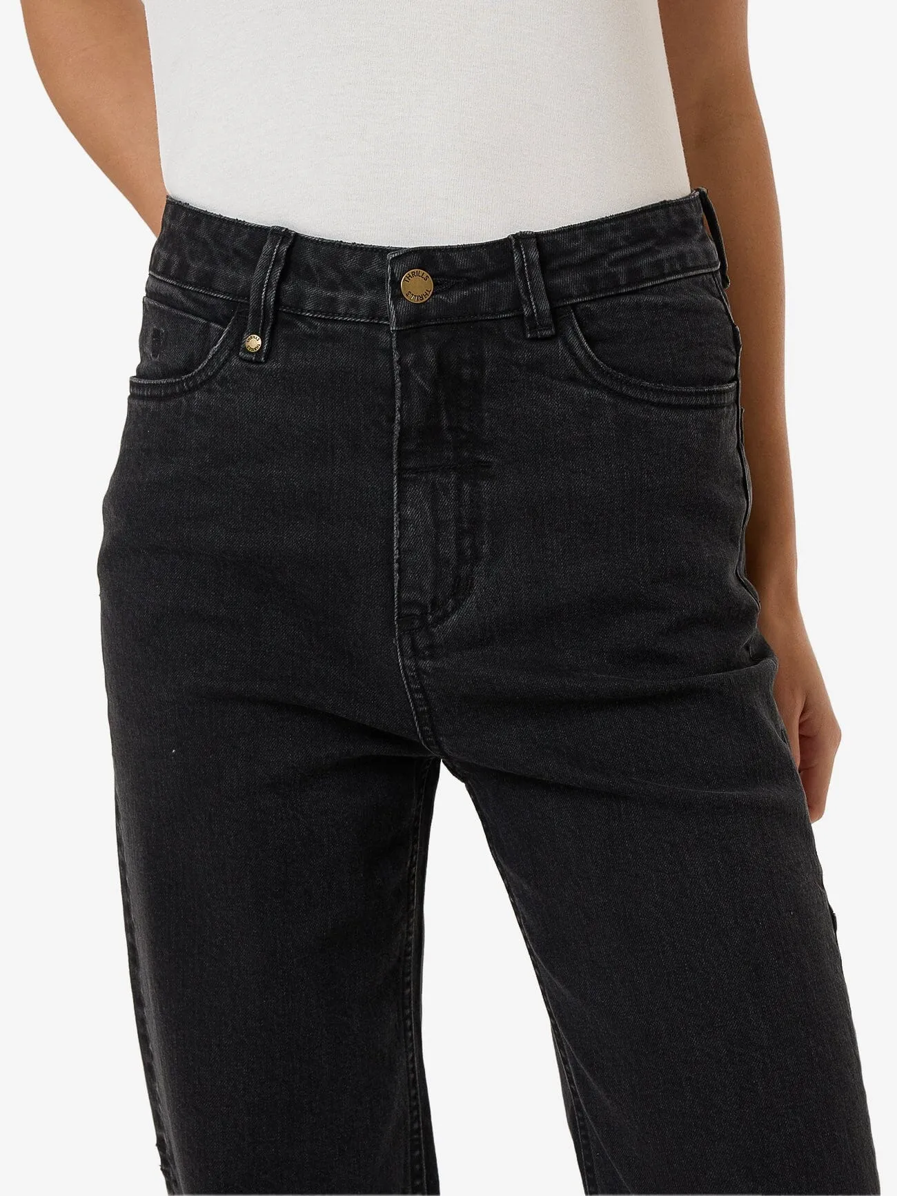 Cherry High Rise Stretch Jean - Aged Black