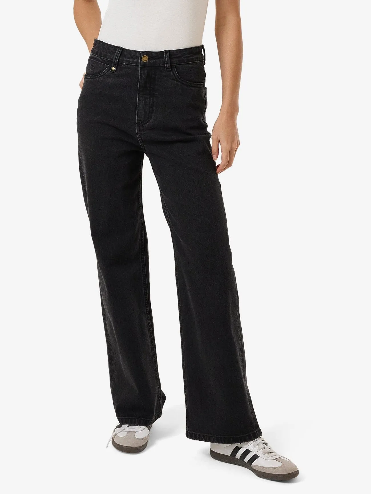 Cherry High Rise Stretch Jean - Aged Black