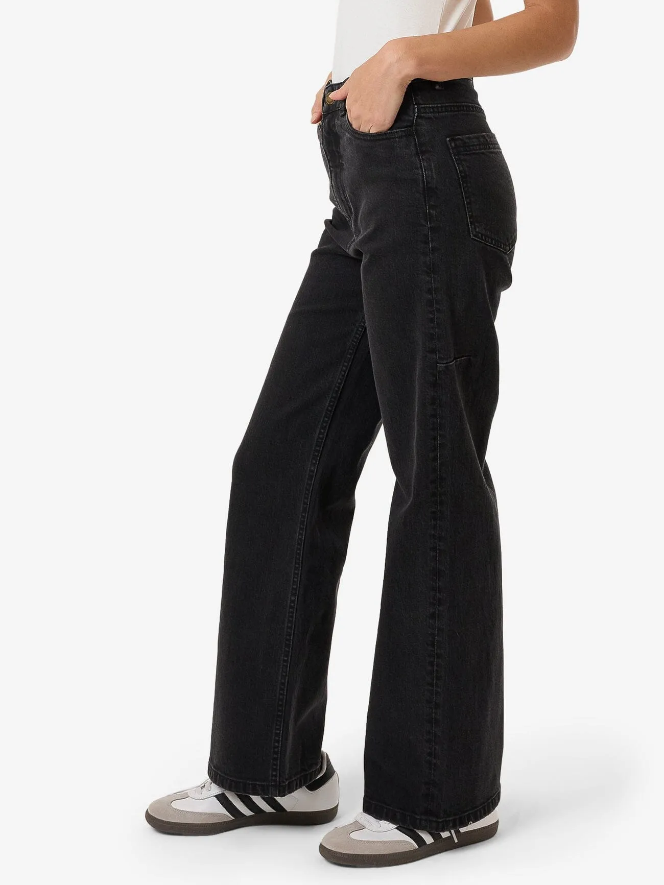 Cherry High Rise Stretch Jean - Aged Black