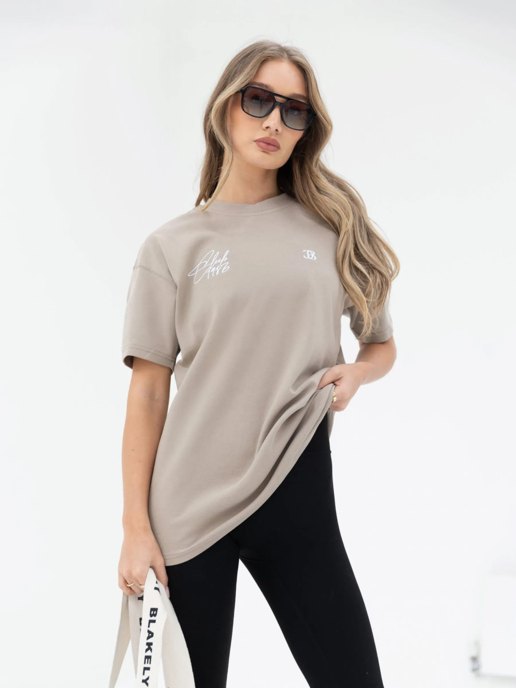 Club Oversized T-Shirt - Washed Khaki