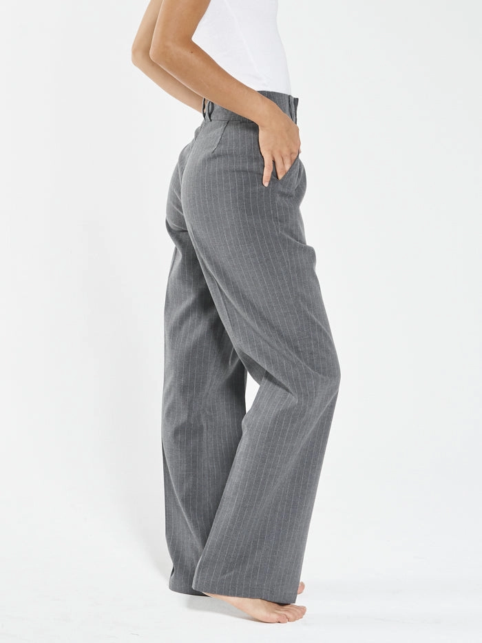 Danny Pinstripe Pant - Grey