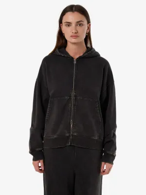 Dissolve Zip Hood Fleece - Soot