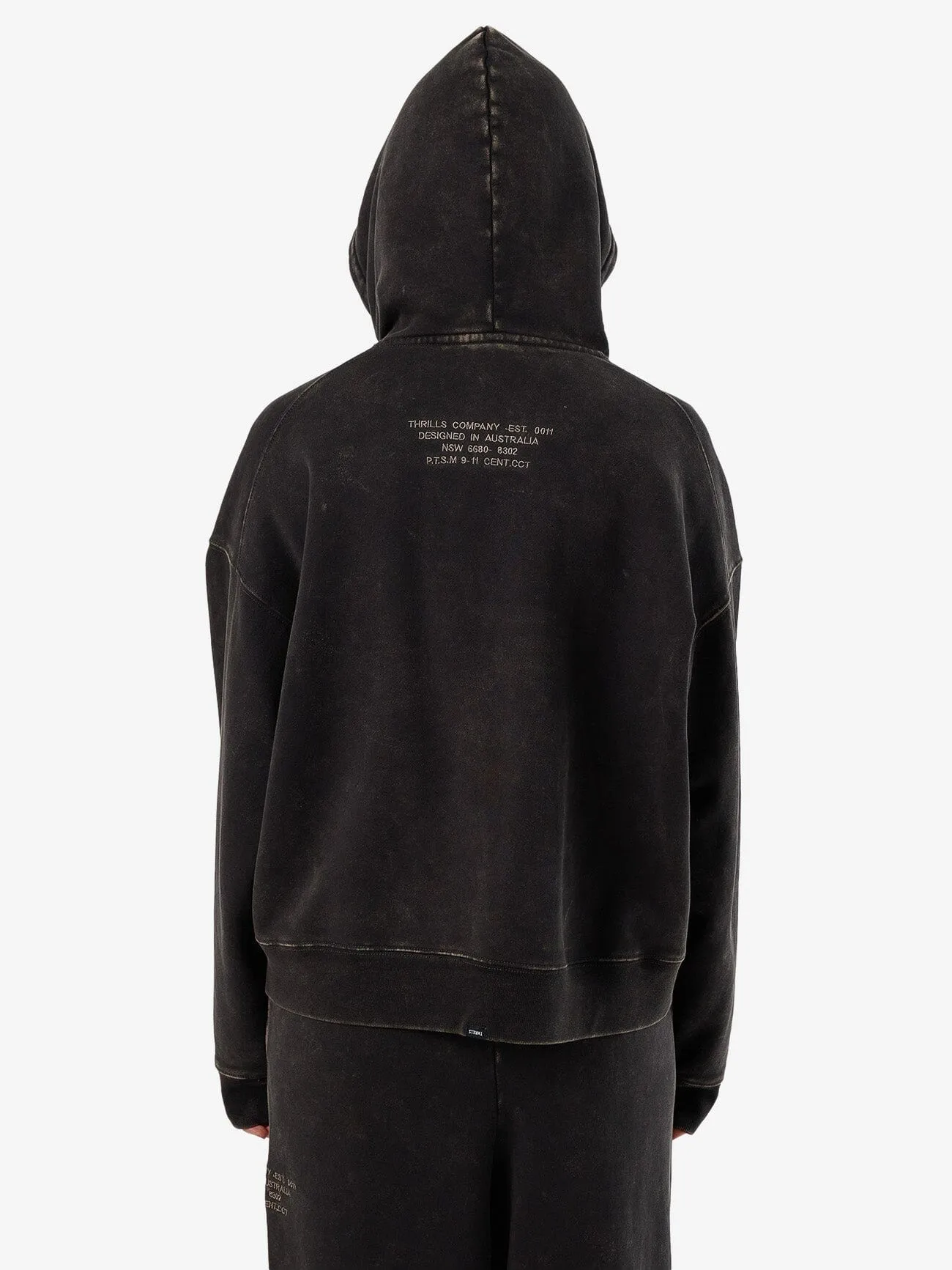 Dissolve Zip Hood Fleece - Soot