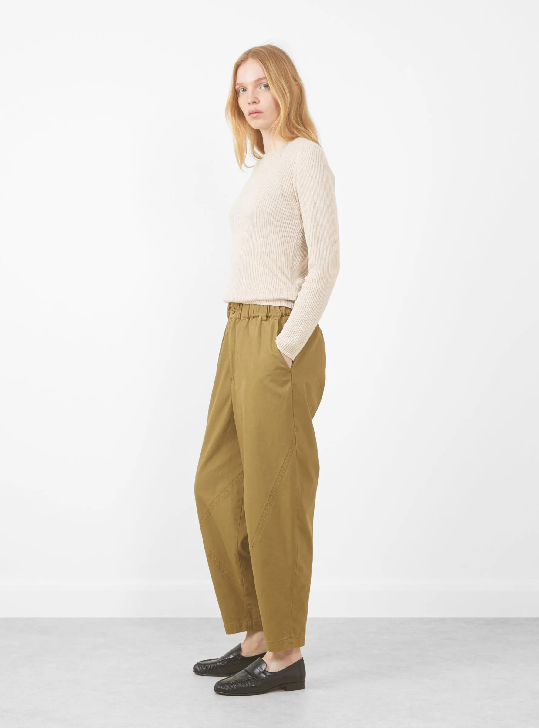 Elastic Latern Trousers, Faded Caramel