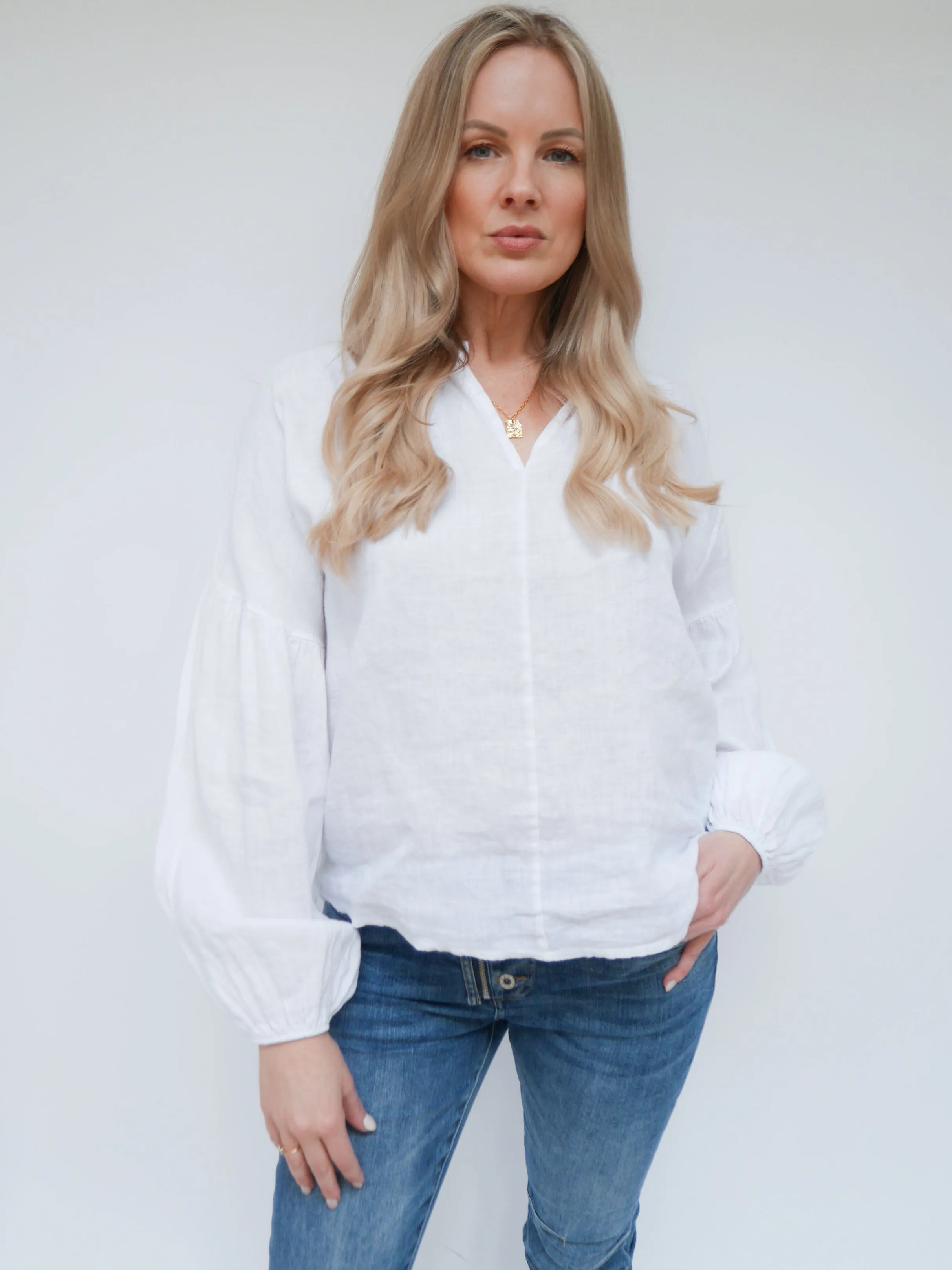 Ella Blouse White