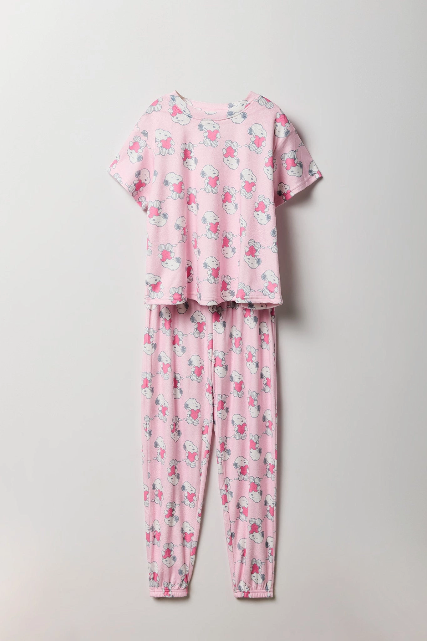 Ensemble avec t-shirt à imprimé Snoopy et pantalon pour fille