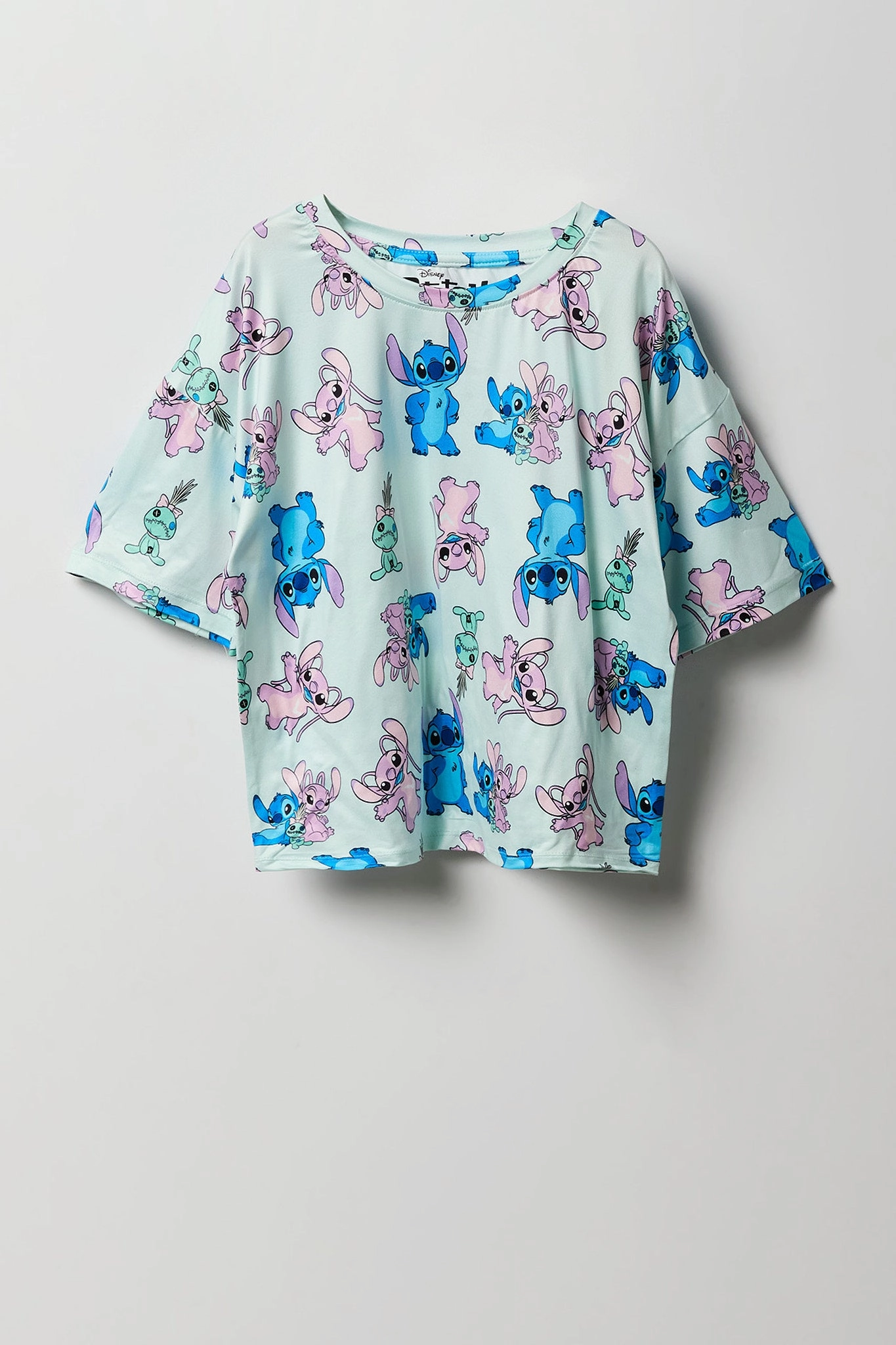 Ensemble avec t-shirt à imprimé Stitch & Angel et pantalon pour fille