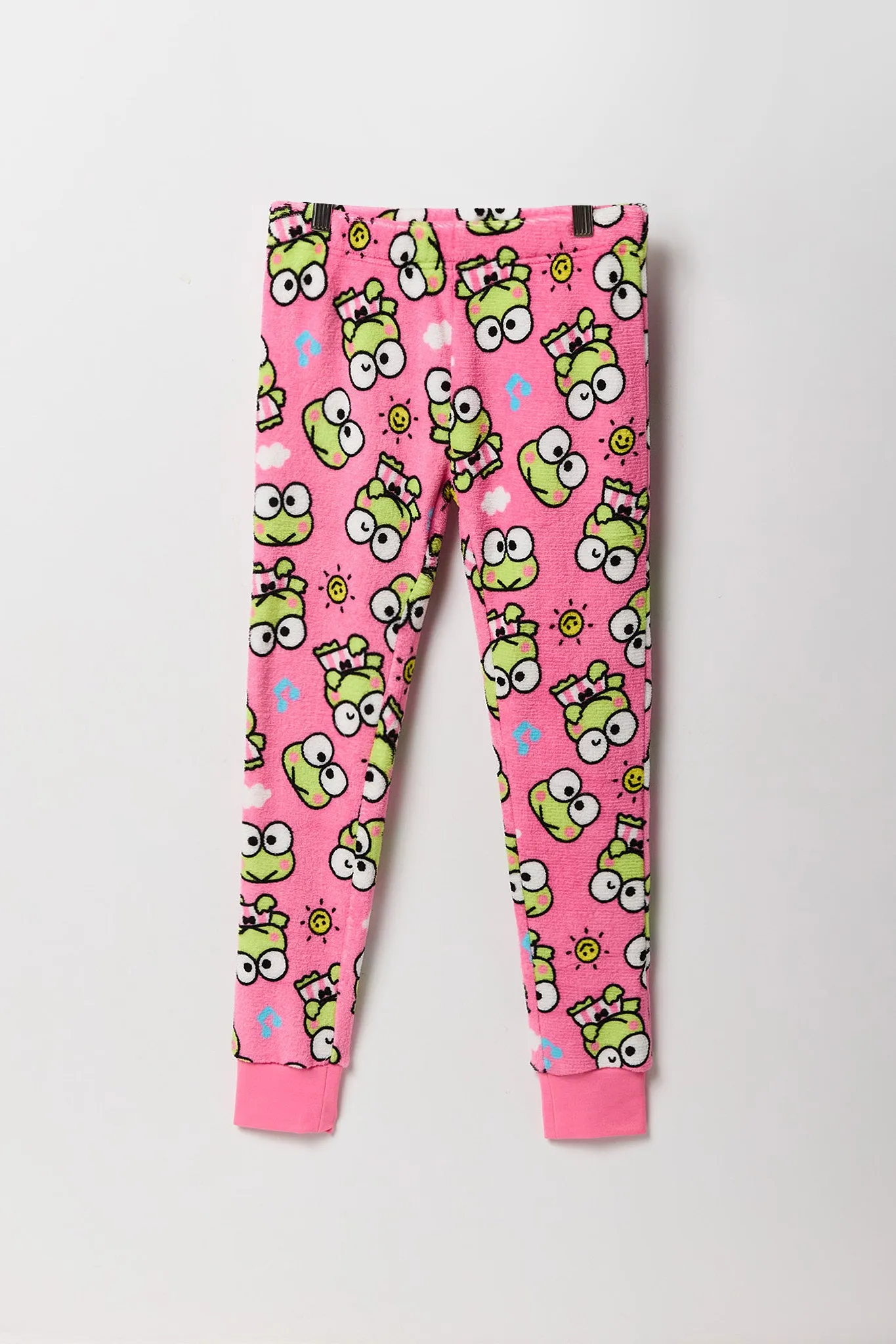 Girls Keroppi T-Shirt & Plush Pant 2 Piece Pajama Set
