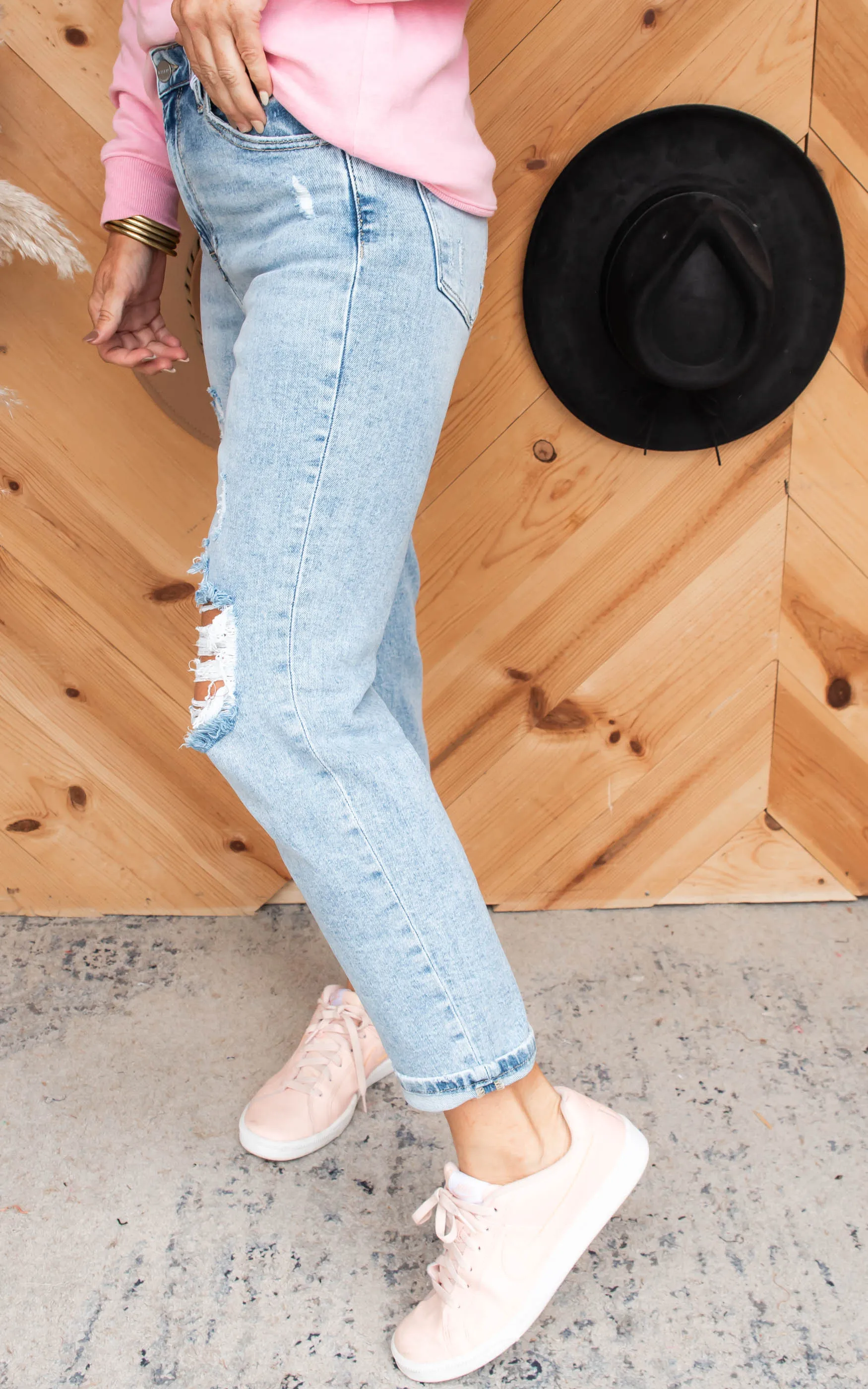 High Rise Mom Denim Jeans | Risen - Final Sale