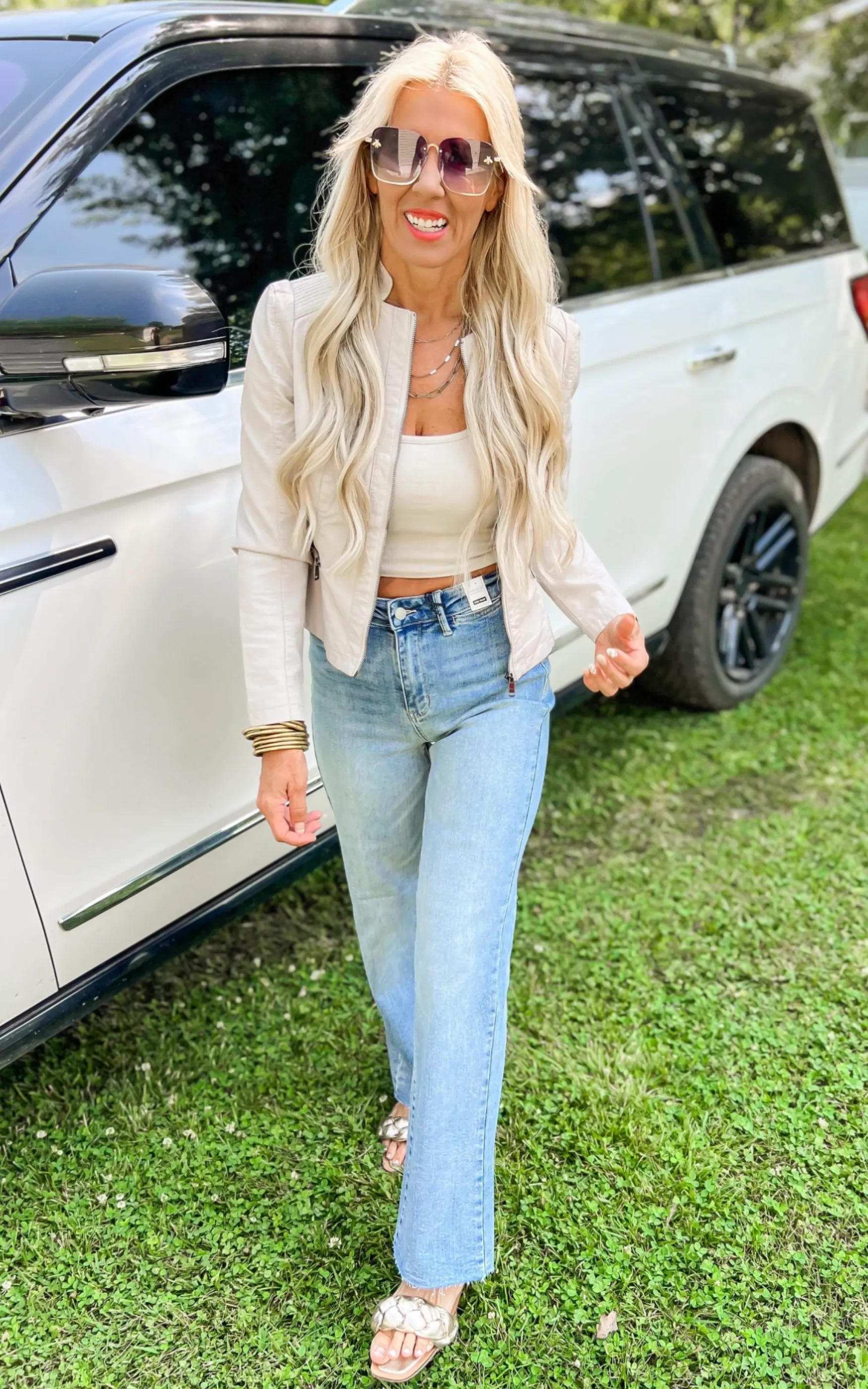 High Rise Raw Hem Trouser Wide Leg Denim Jean | Judy Blue - Final Sale