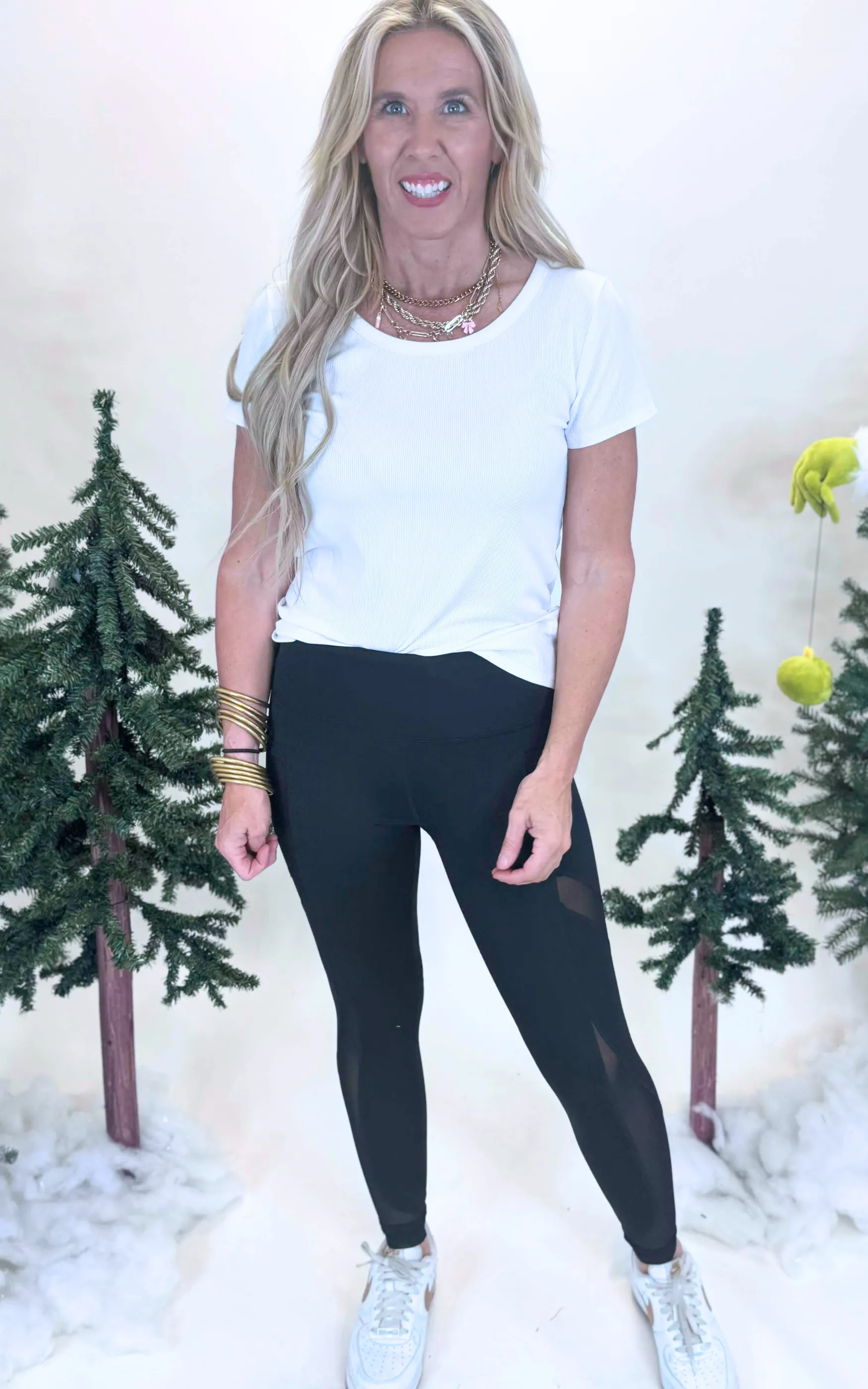 High Waisted Solid Knit Leggings - Final Sale