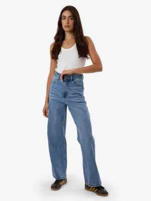 Holly High Rise Stretch Wide Jean - Dark Dust Blue