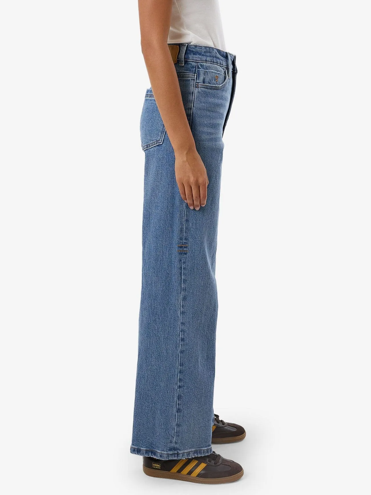 Holly High Rise Stretch Wide Jean - Dark Dust Blue
