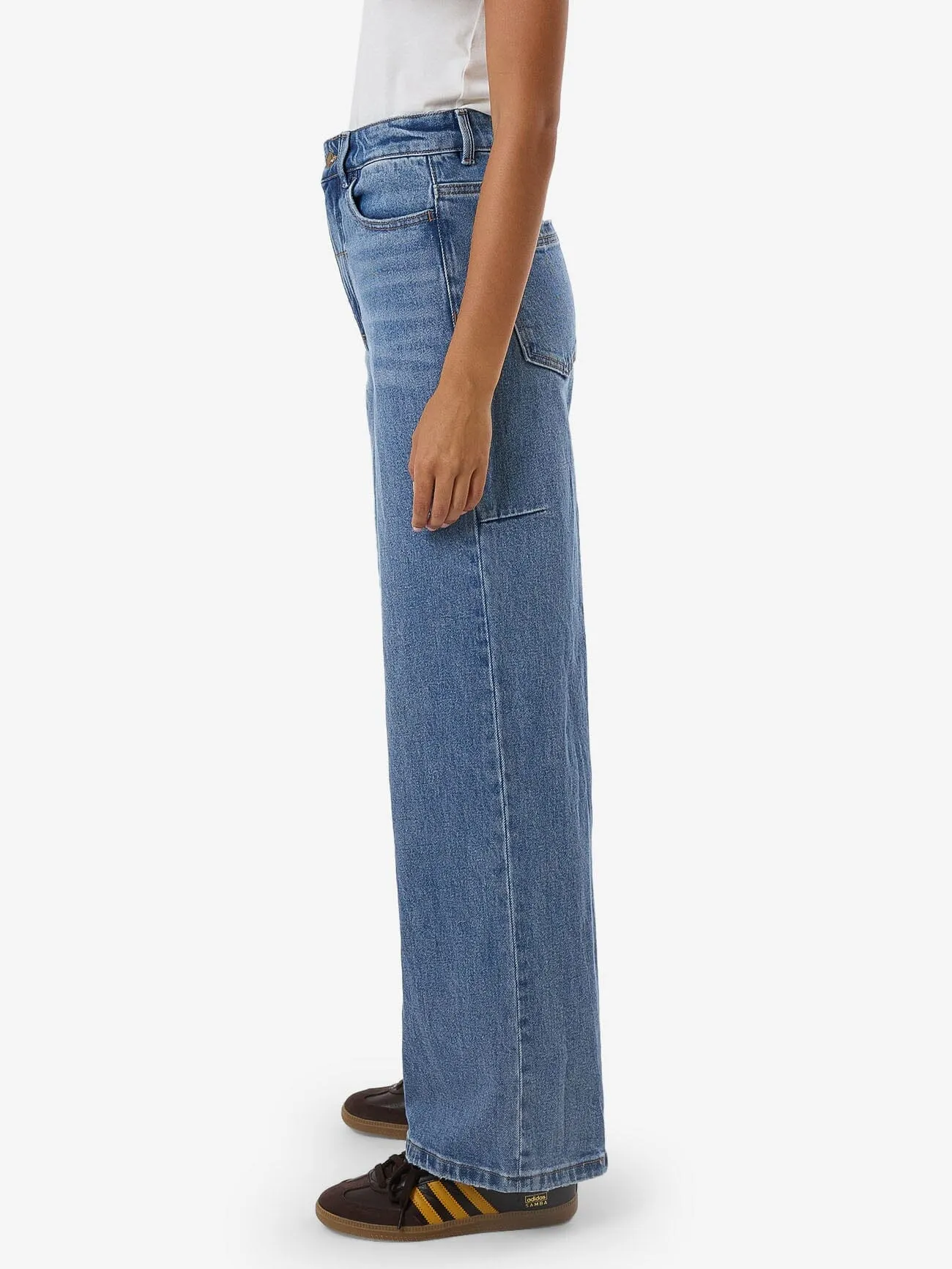 Holly High Rise Stretch Wide Jean - Dark Dust Blue