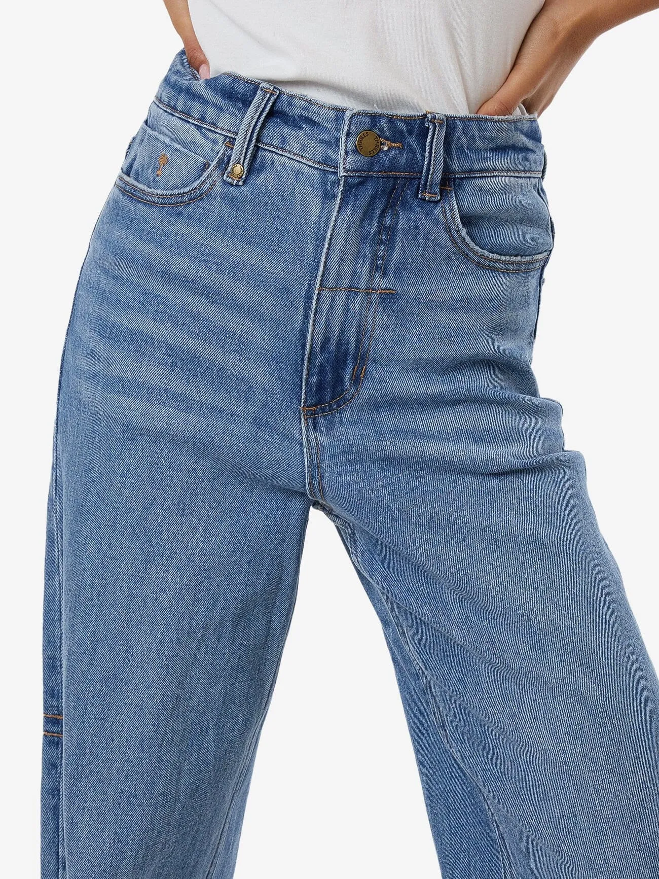 Holly High Rise Stretch Wide Jean - Dark Dust Blue