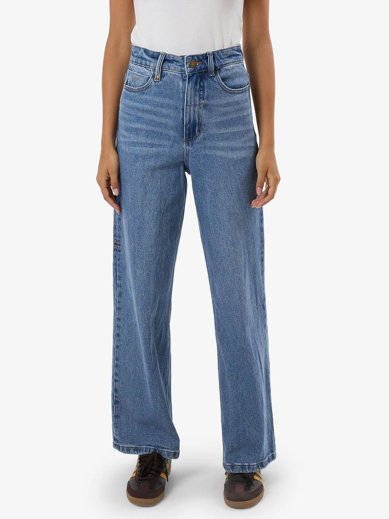 Holly High Rise Stretch Wide Jean - Dark Dust Blue