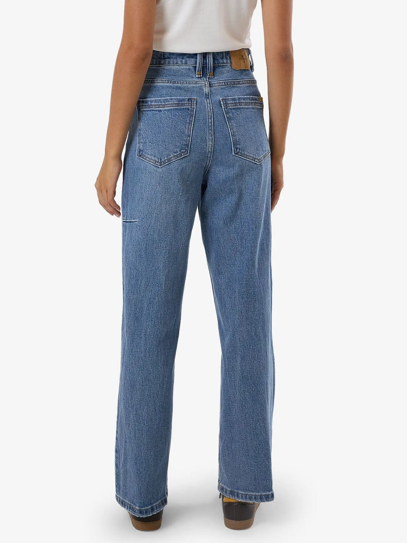 Holly High Rise Stretch Wide Jean - Dark Dust Blue