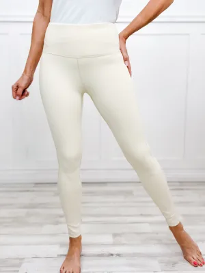Jacquard Ribbed High-Waisted Leggings