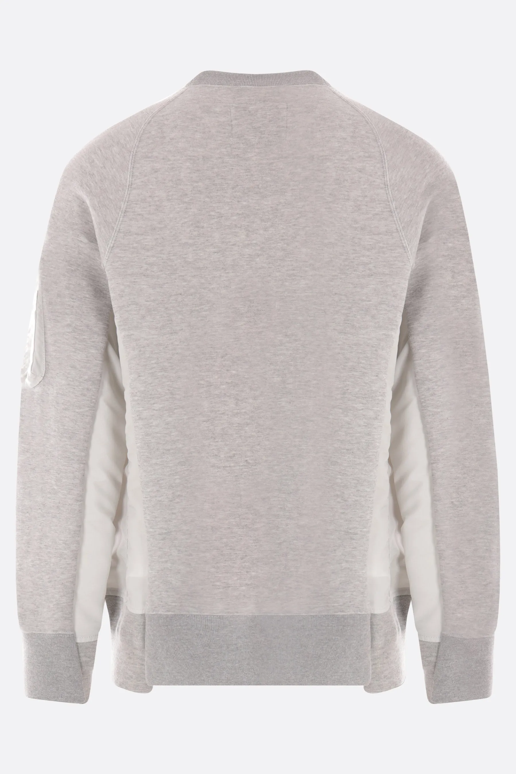 jersey and twill sweatshirt