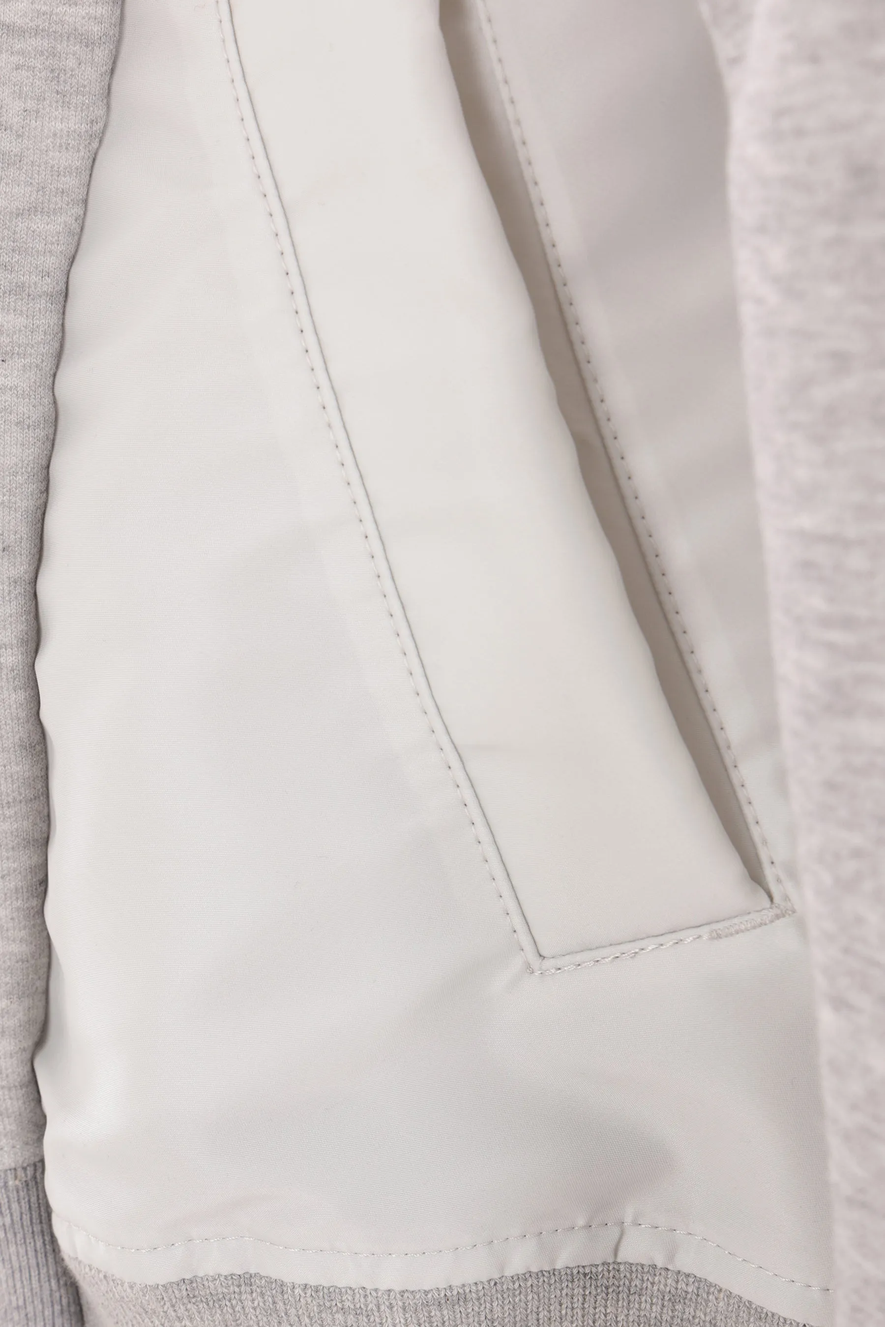 jersey and twill sweatshirt