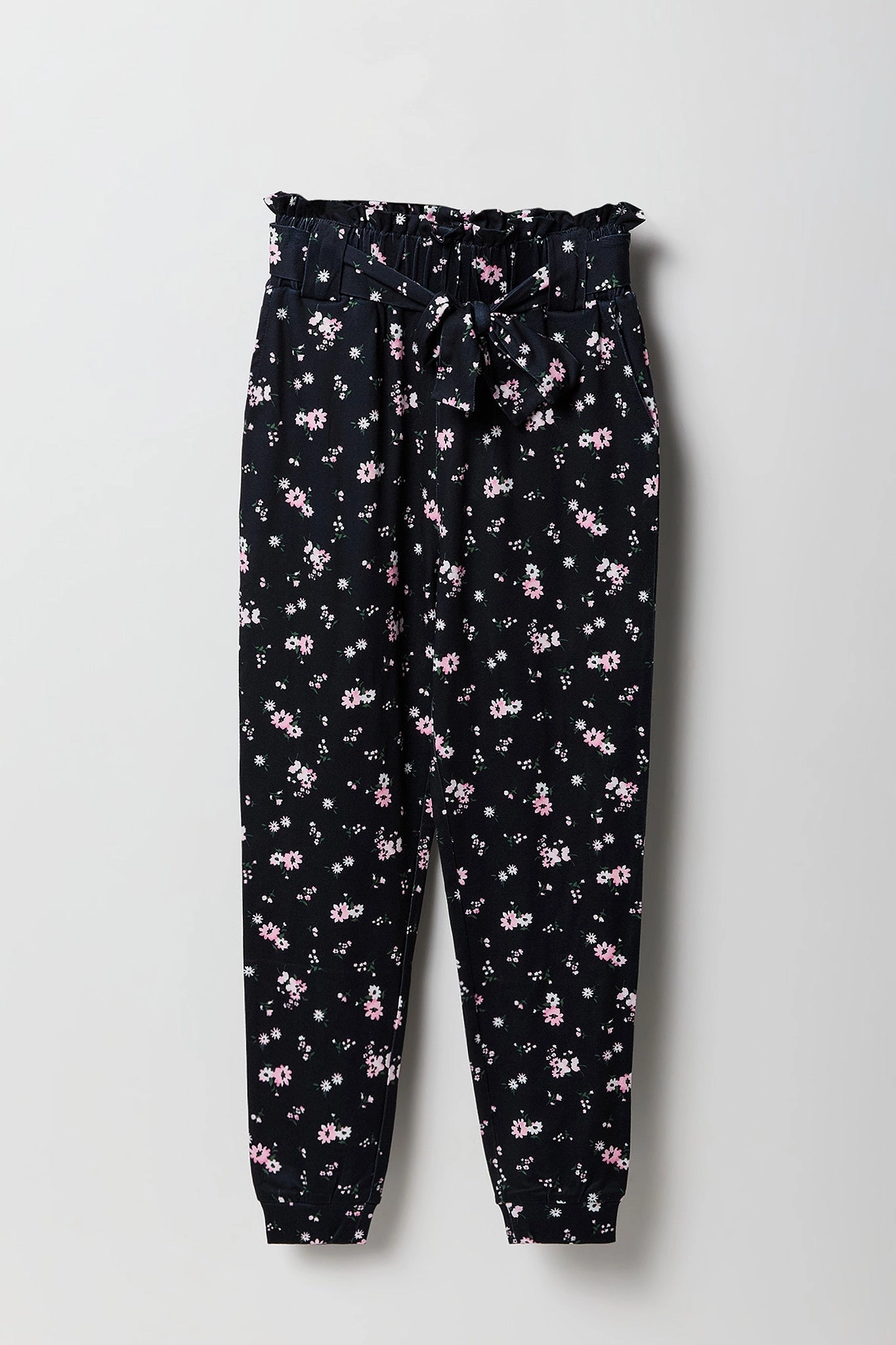 Jogger doux imprimé à taille cintrée pour fille