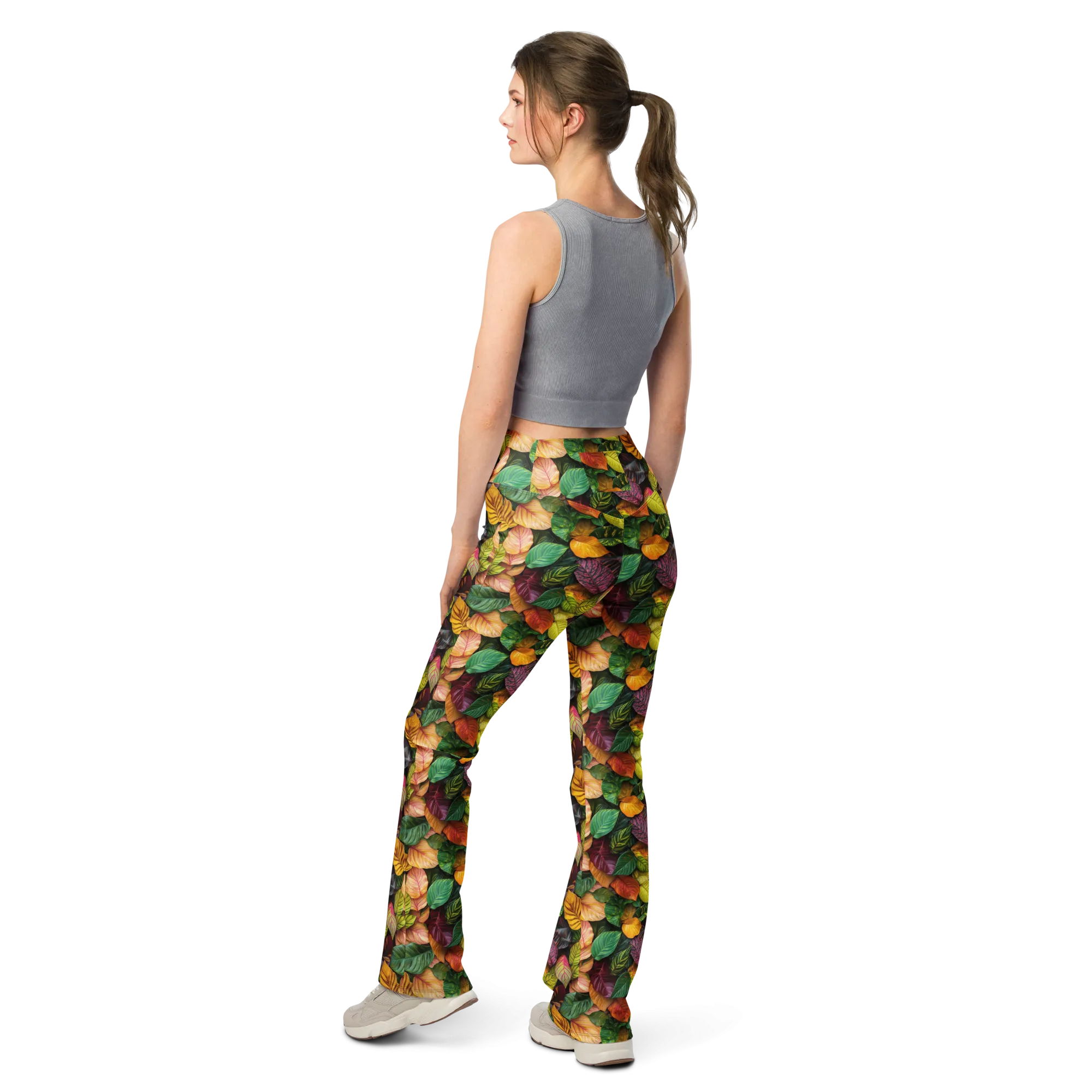 Jungle Leaf Flare Leggings
