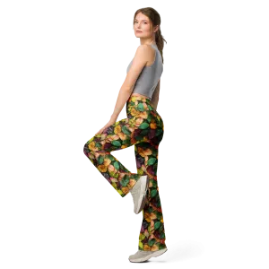 Jungle Leaf Flare Leggings