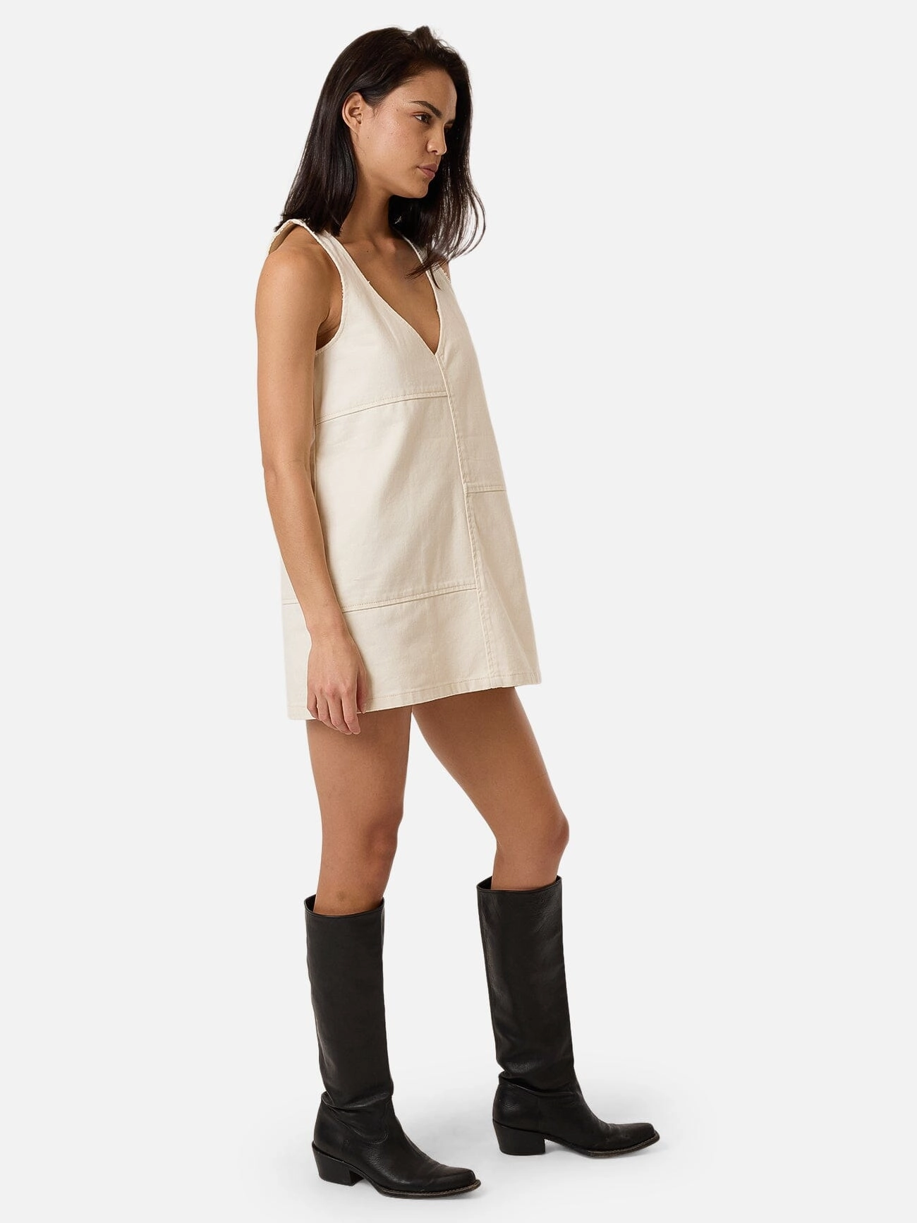 Kai Panelled Dress - Heritage White