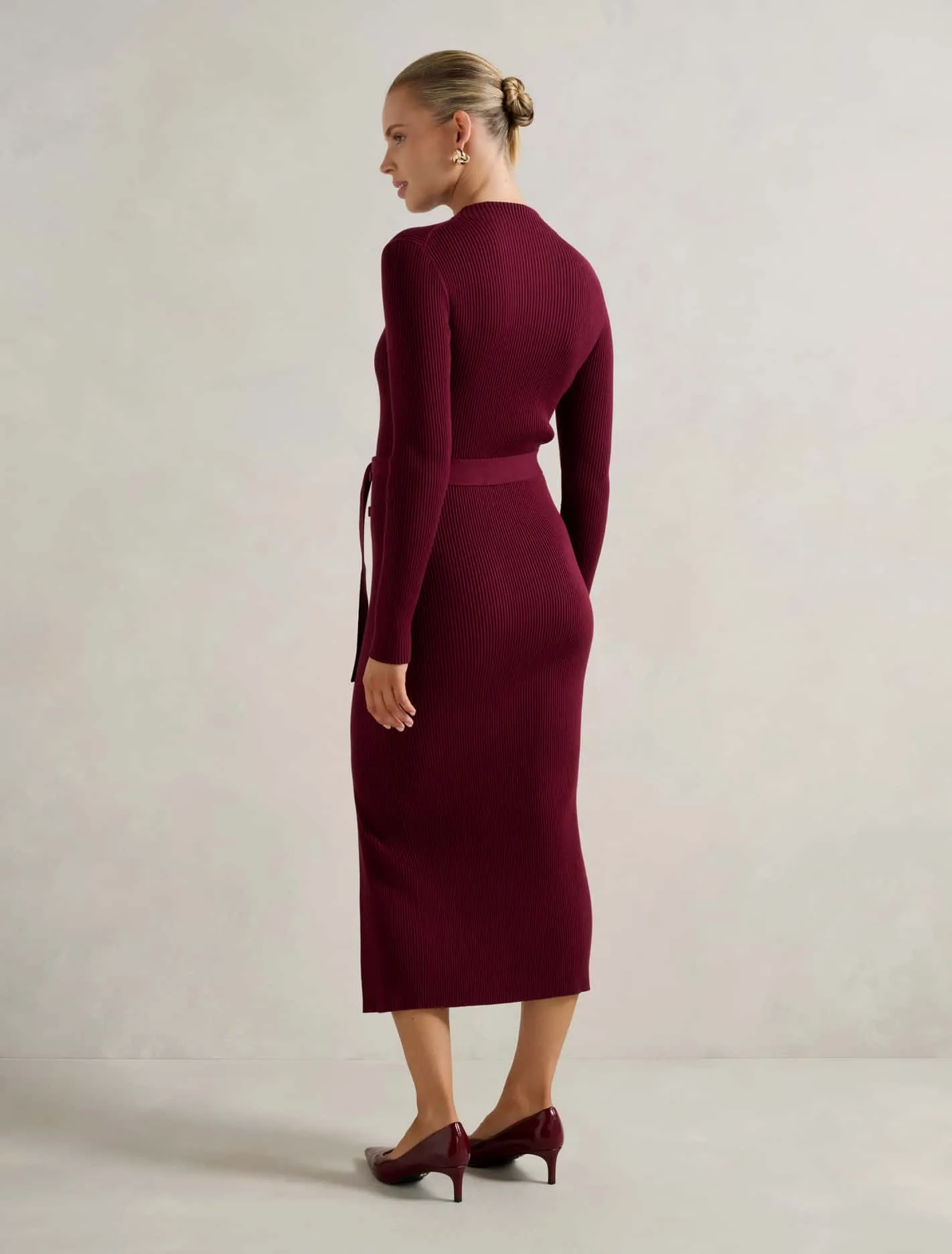 Kiara Button Detail Midi Dress