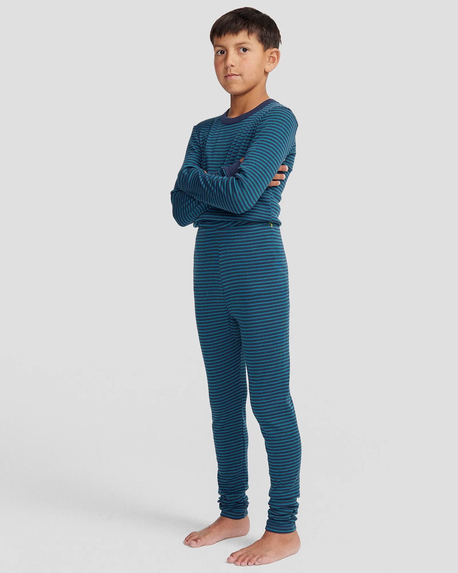 Kids' KMDCore Long John Pants - Dark Eddy/Navy Stripe