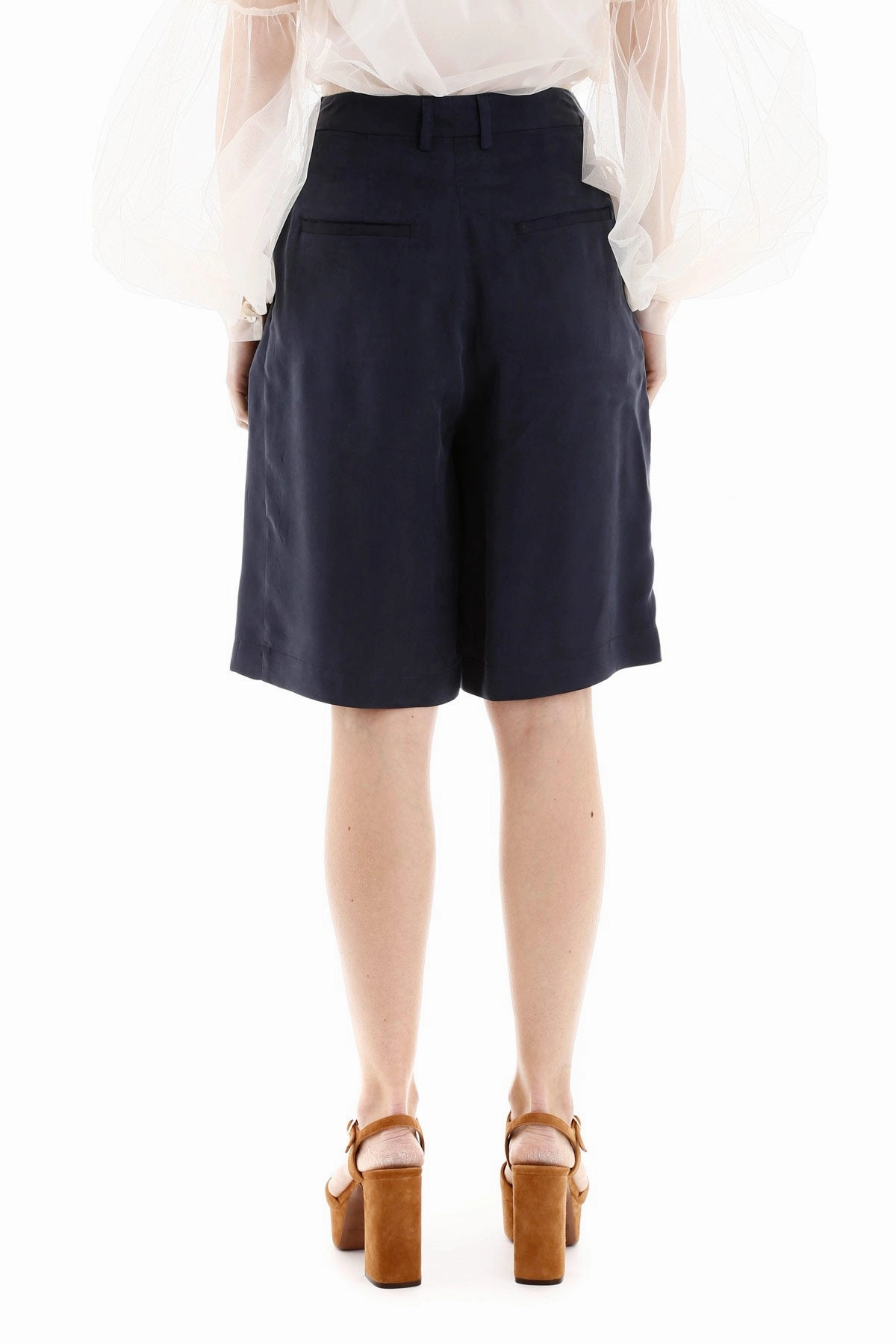 L'Autre Chose Pleated Bermuda Shorts