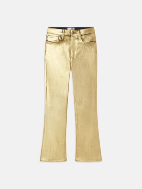 Le Crop Mini Boot -- Gold Chrome