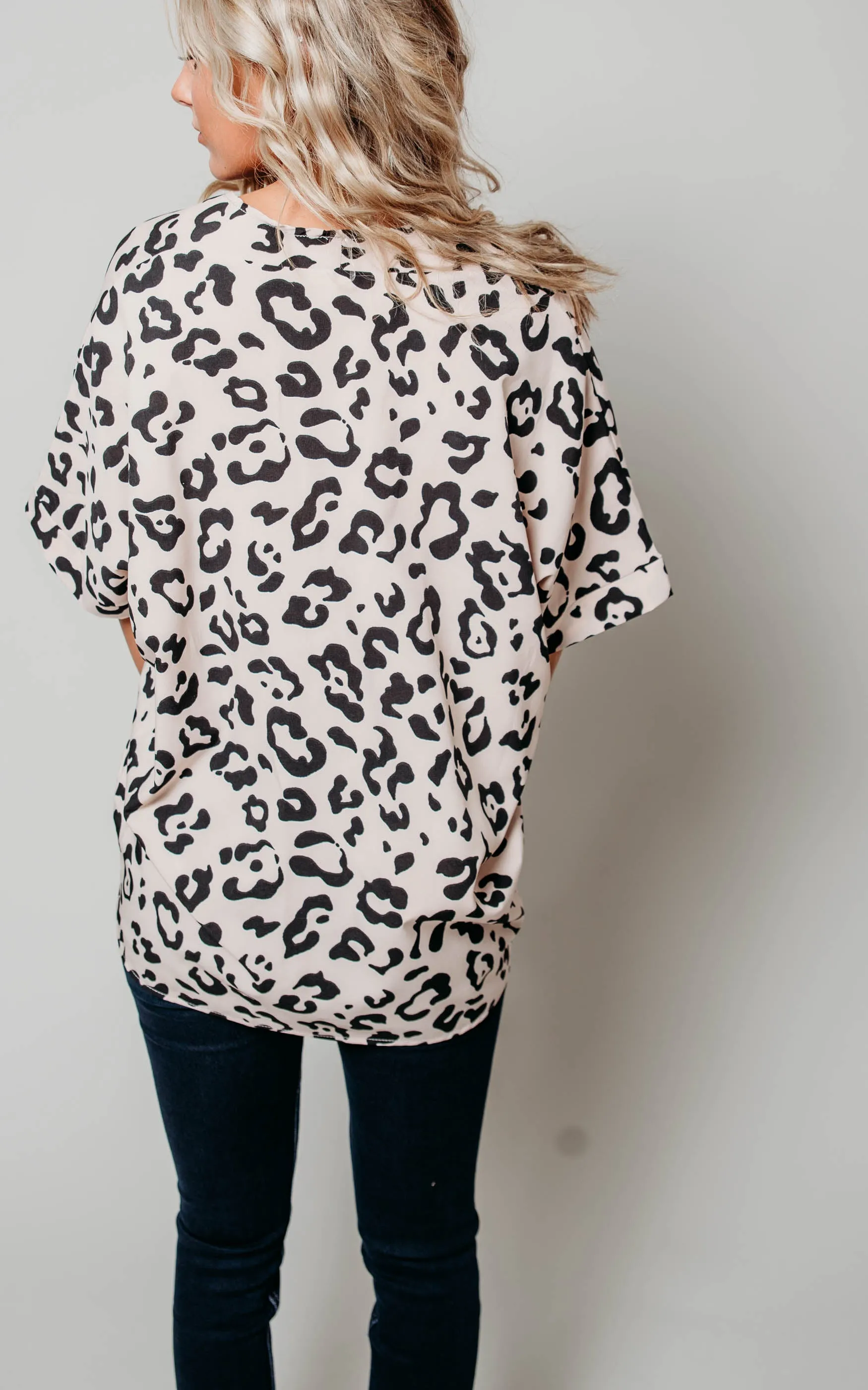 Leopard Mauve Blouse - Final Sale