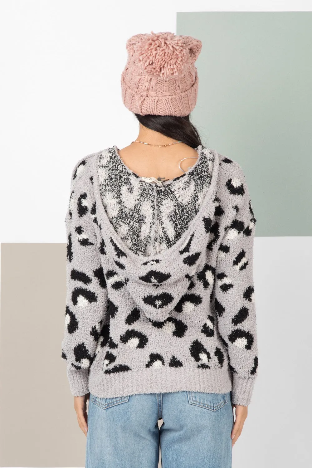 Leopard Printed Soft Sweater Top - Final Sale