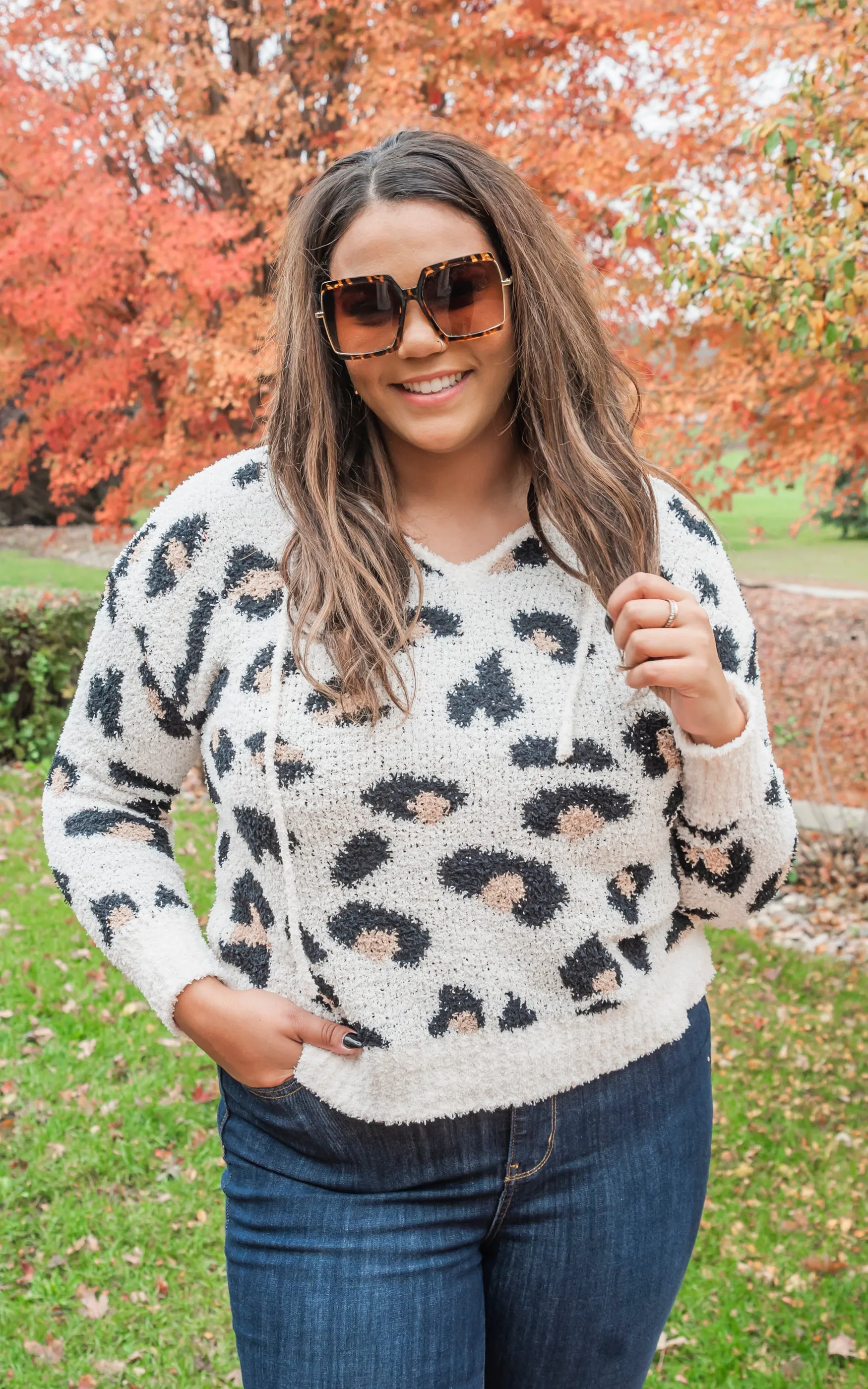 Leopard Printed Soft Sweater Top - Final Sale