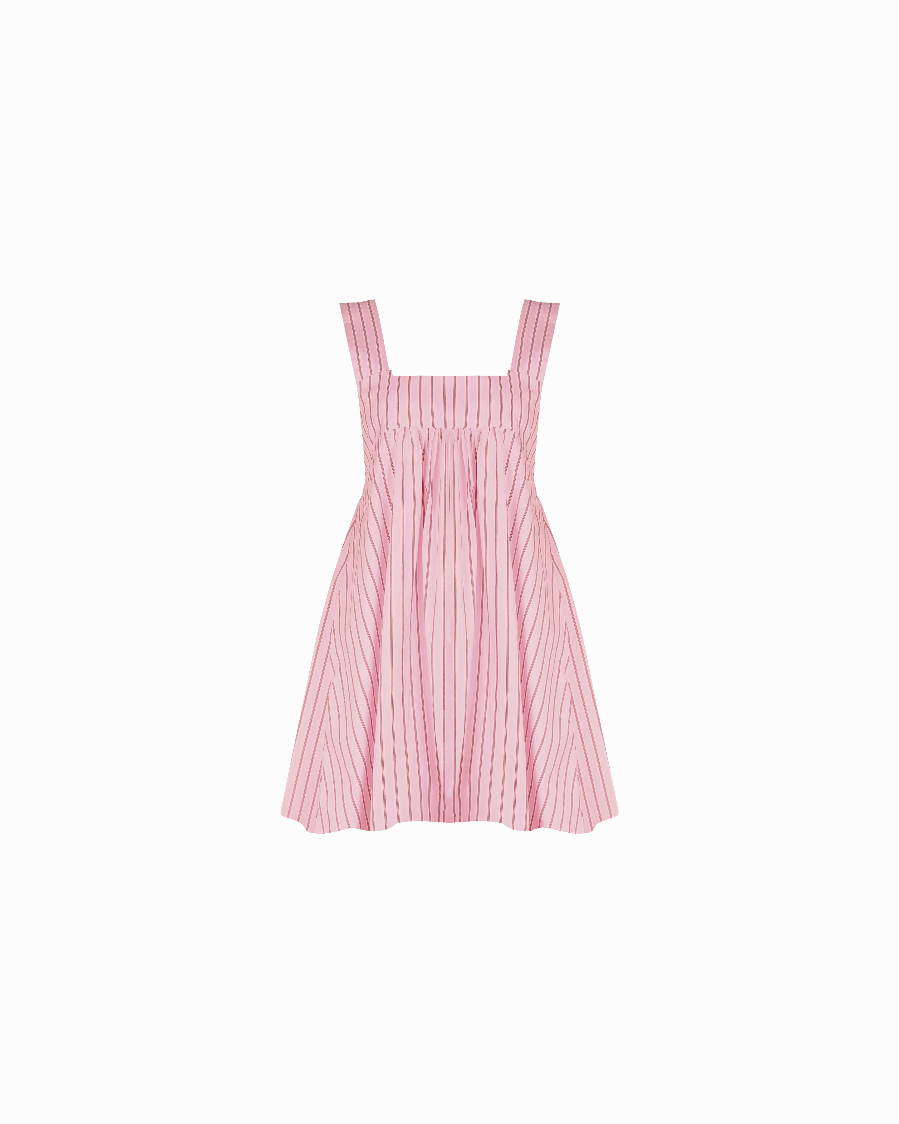 MARGIE TIE MINI DRESS PINK RED STRIPE
