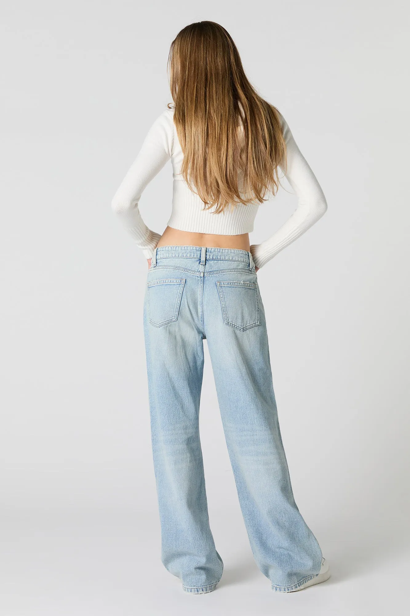 Medium Wash Low Rise Skater Jean