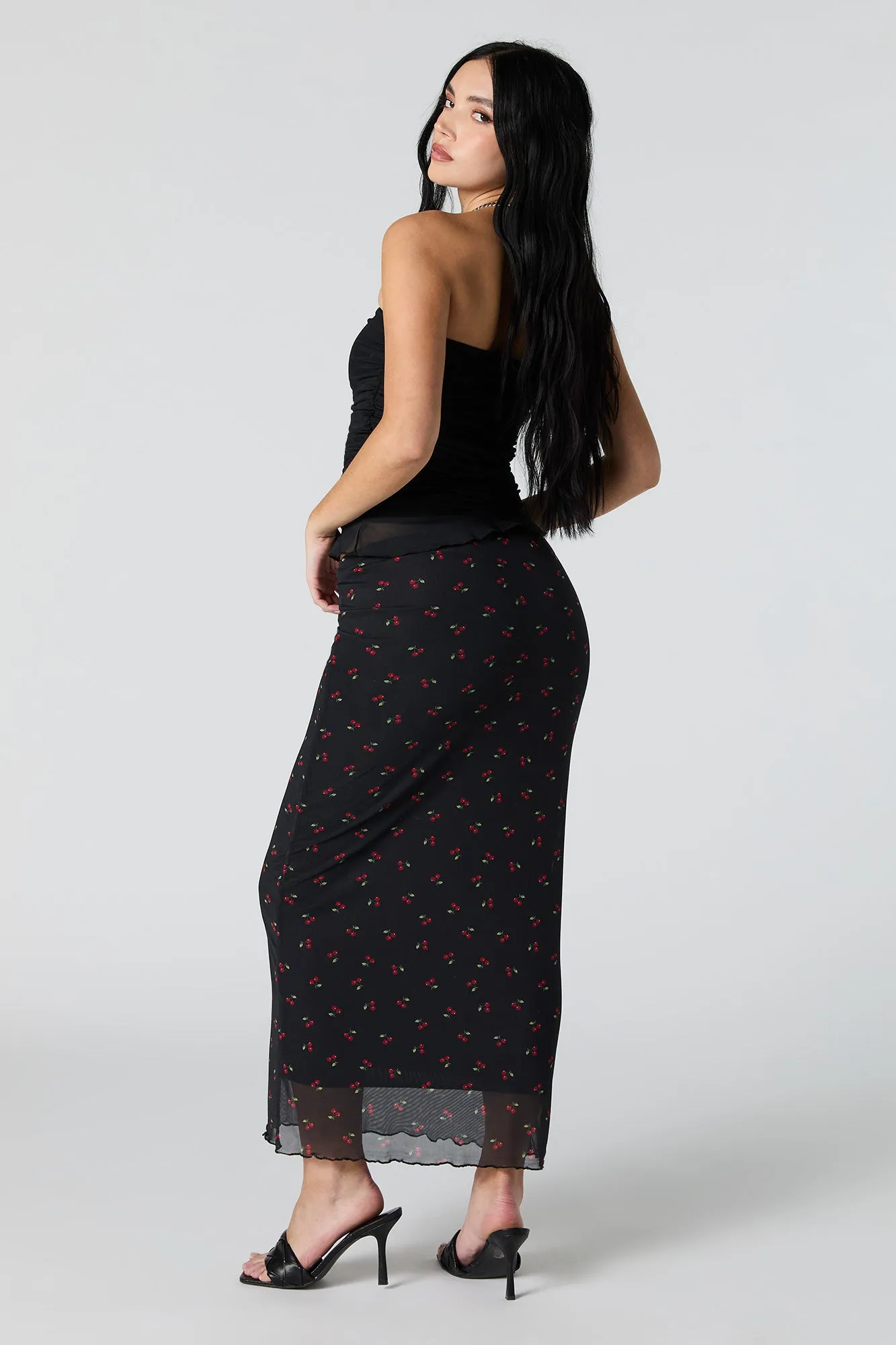 Mesh Midi Skirt