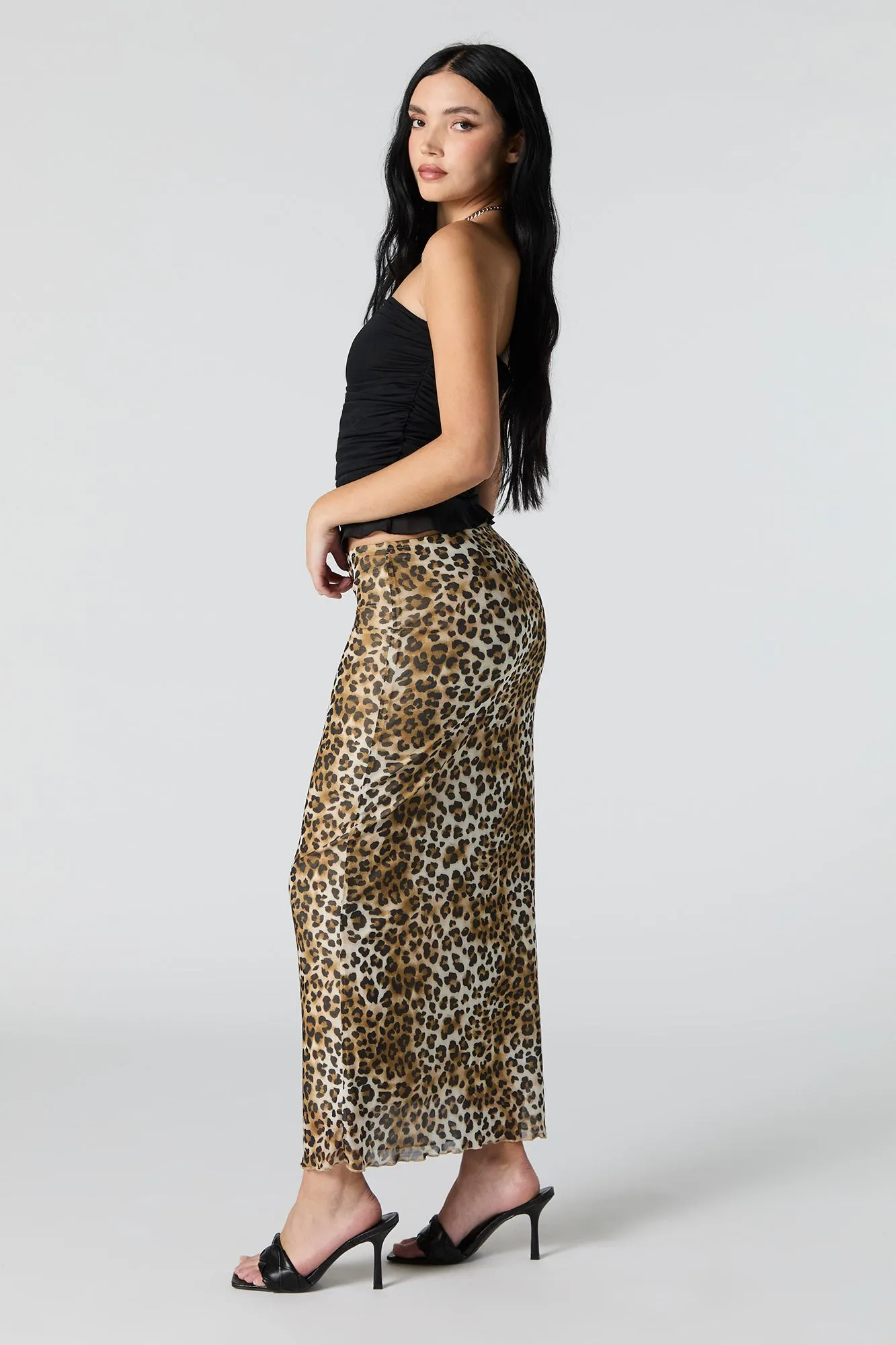 Mesh Midi Skirt